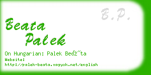 beata palek business card